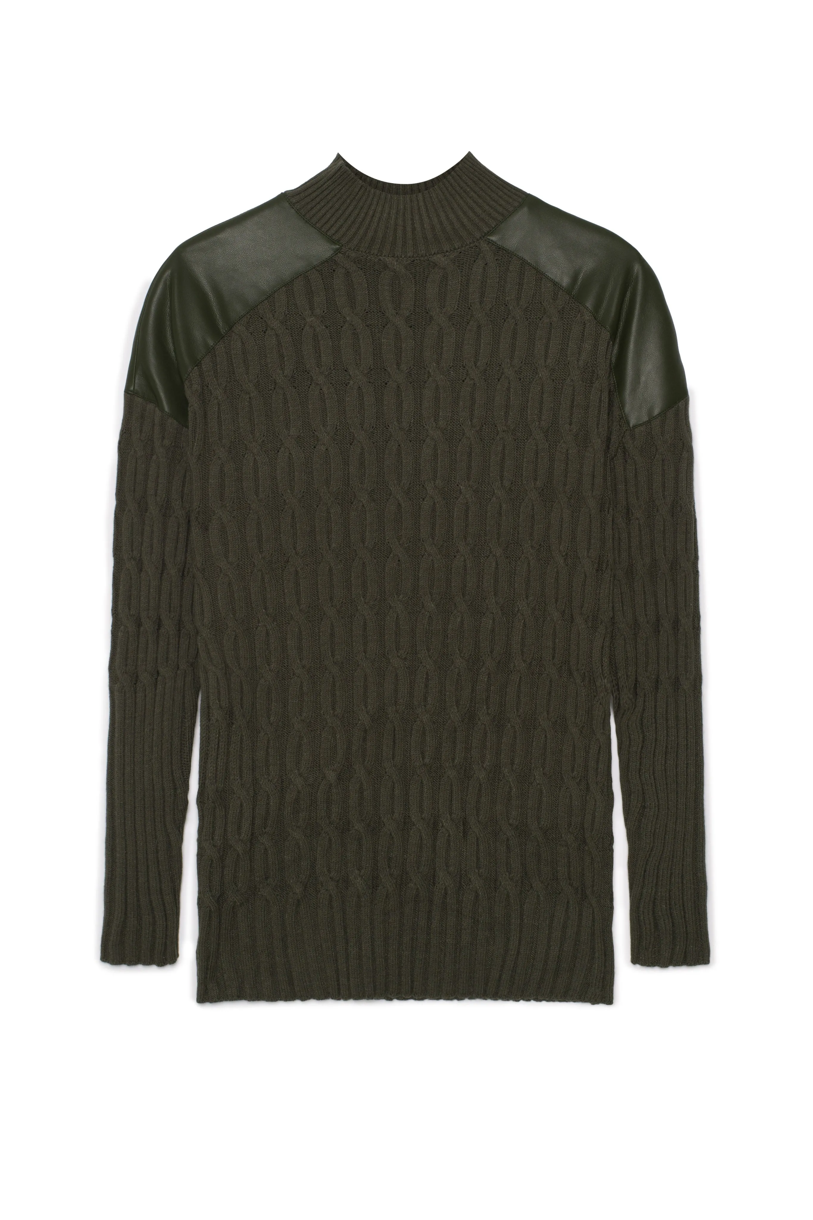 Maternity Dolman Leather Combo Sweater sold by Zulily product image thumbnail 2