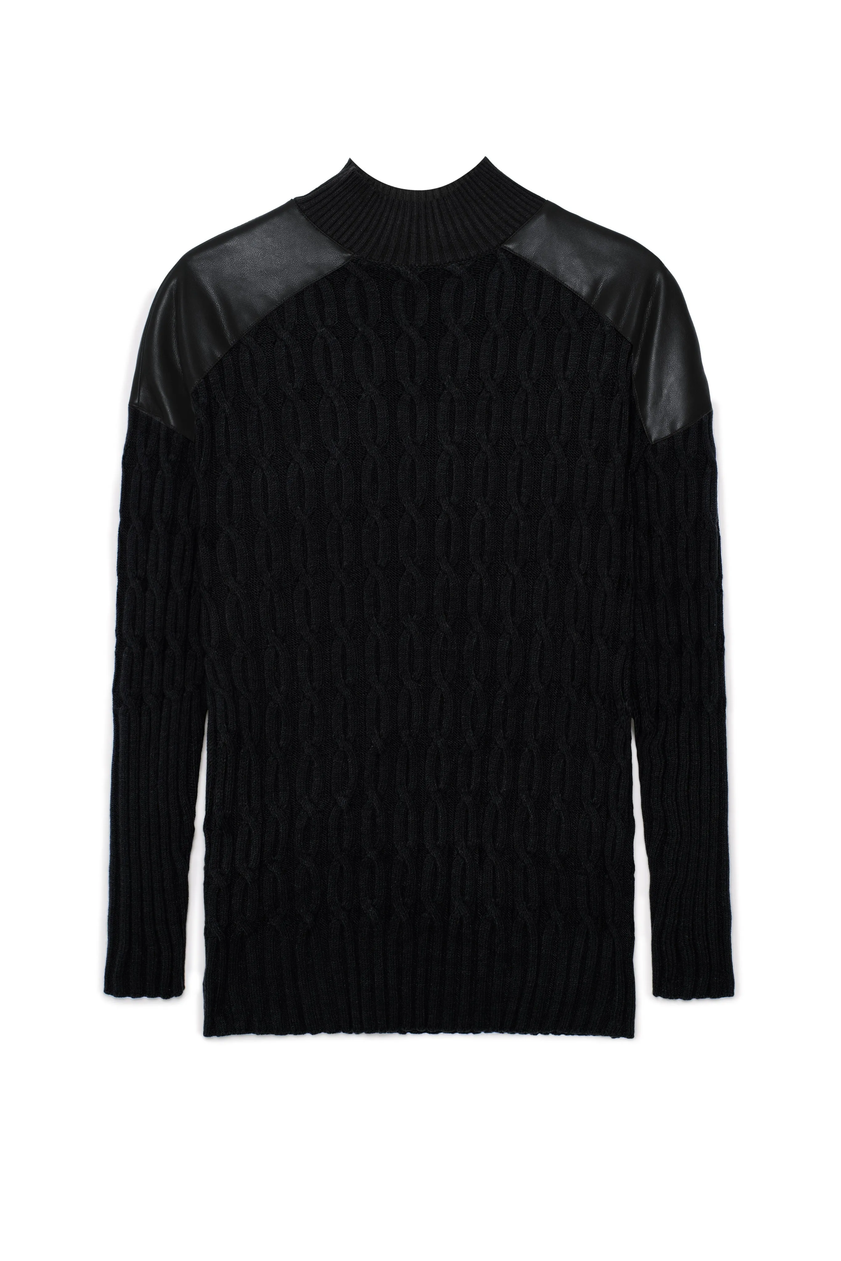 Maternity Dolman Leather Combo Sweater sold by Zulily product image thumbnail 3