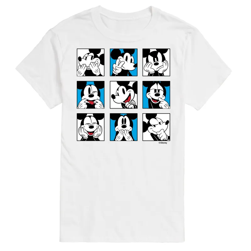 Mickey & Friends - Mickey Faces - Men's Short Sleeve Graphic T-Shirt made by Disney