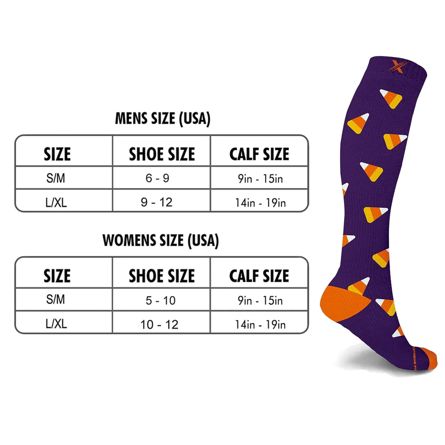 Extreme Fit 3-Pairs Halloween Themed Knee High Compression Socks sold by Zulily product image thumbnail 3