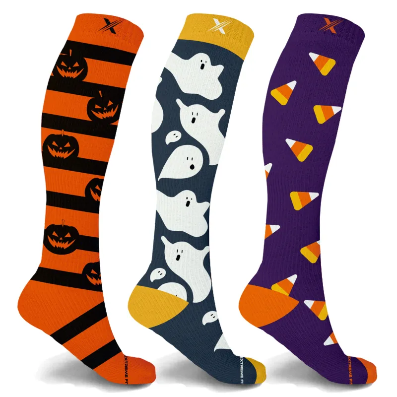 Extreme Fit 3-Pairs Halloween Themed Knee High Compression Socks made by Zulily