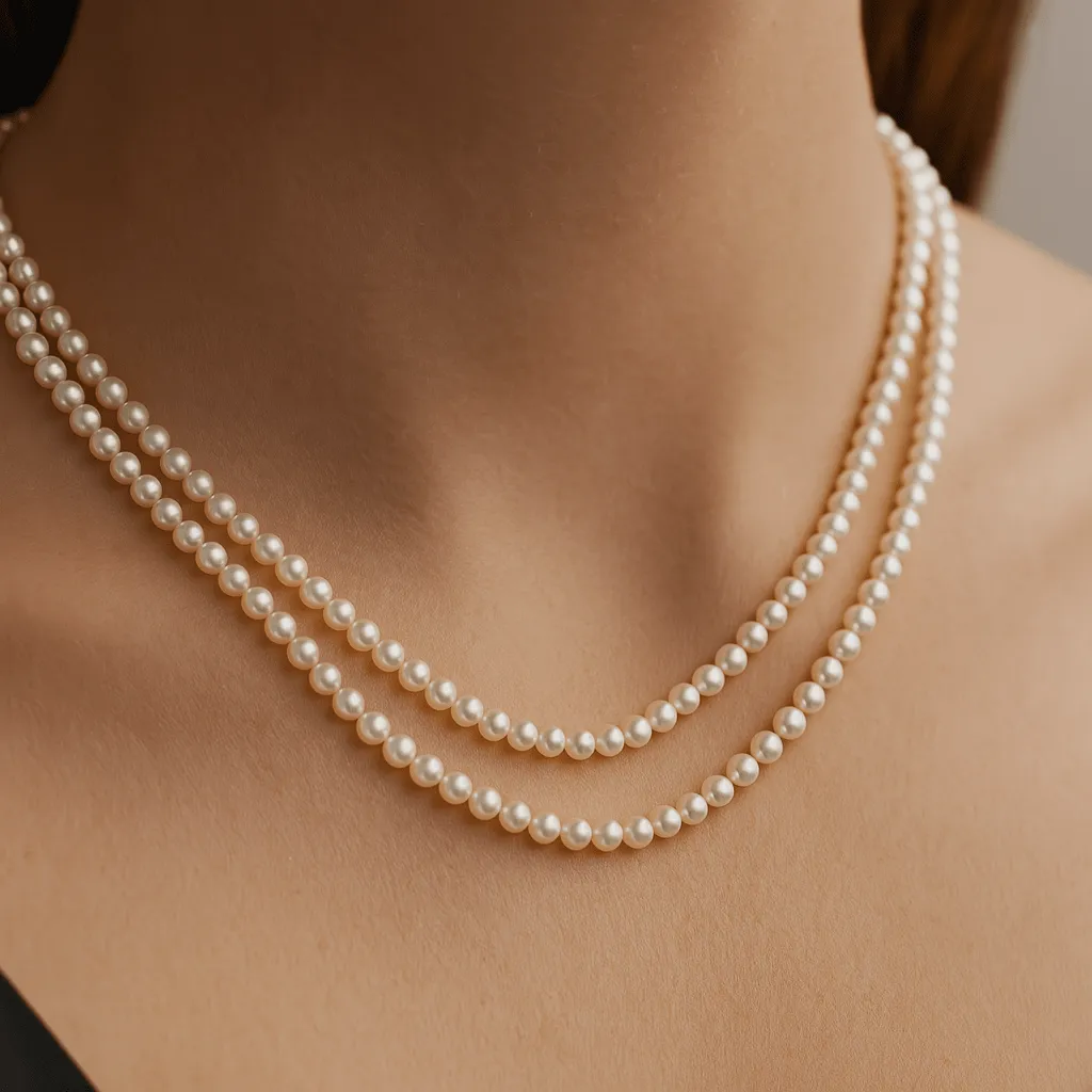 Double Strand Pearl Necklace sold by Zulily product image thumbnail 2