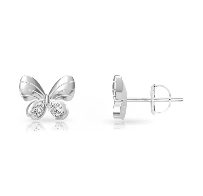 Sterling Silver Butterfly Earrings made by Zulily