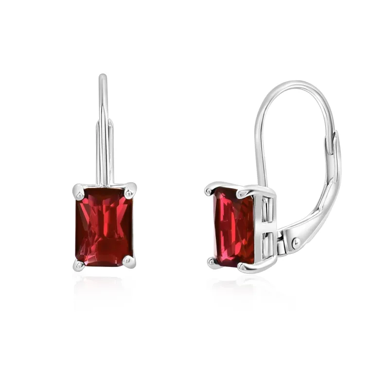 Created Red Ruby Lever Back Earrings made by Zulily