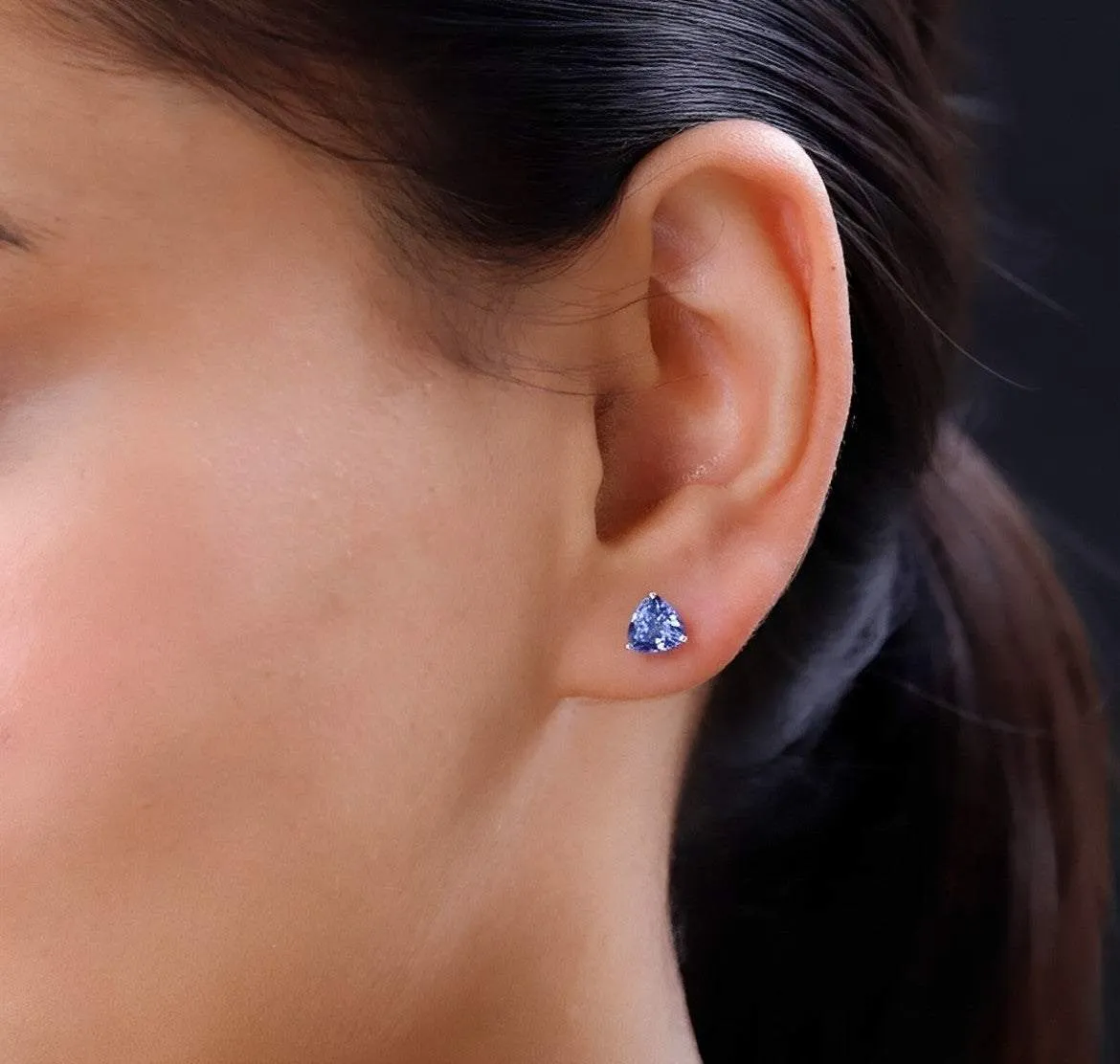 Sterling Silver Created Tanzanite Earrings sold by Zulily product image thumbnail 2
