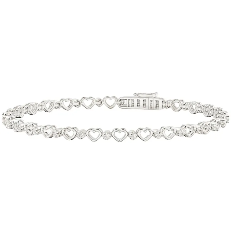 Diamond Cut and Hearts Bracelet made by Zulily