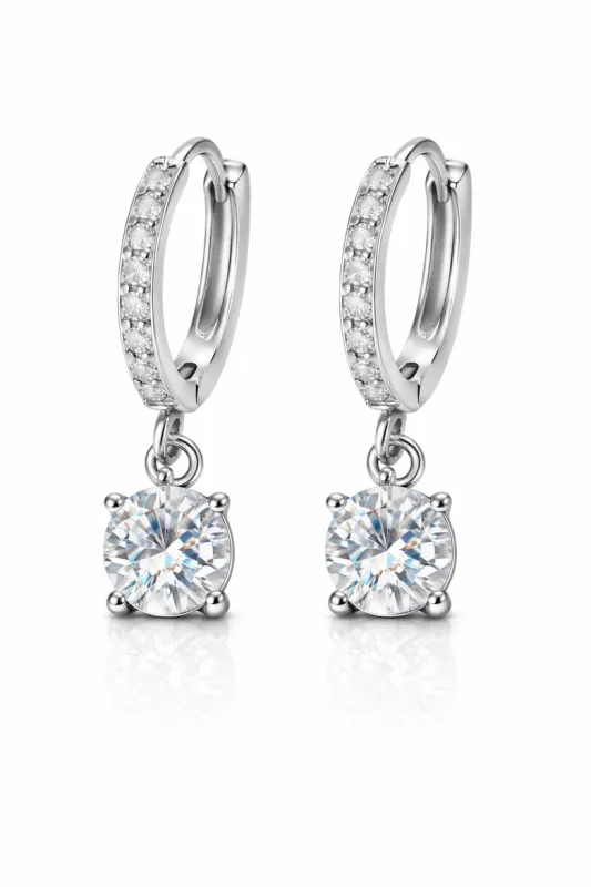 Crystal Huggie Drop Hoop Earrings made by Zulily