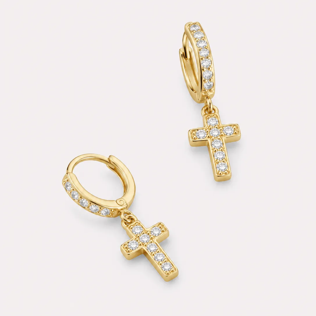 Crystal Cross Earrings sold by Zulily product image thumbnail 2