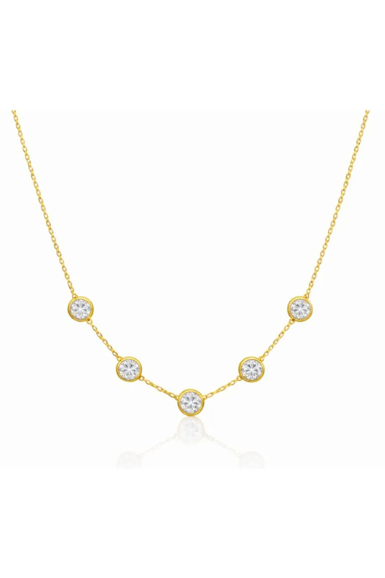 Crystal Bezel Station Necklace sold by Zulily product image thumbnail 2