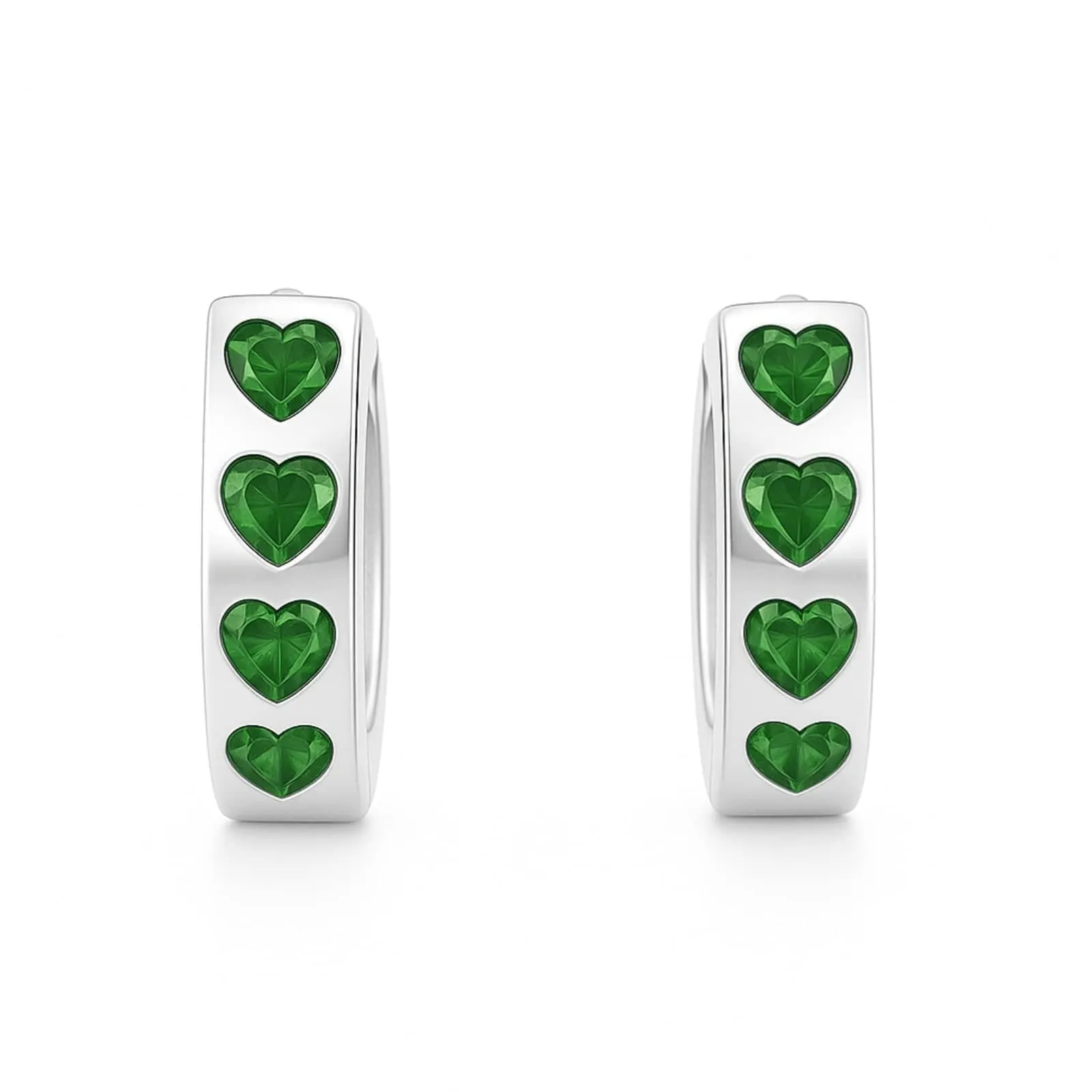 Emerald Heart Hoops sold by Zulily product image thumbnail 2