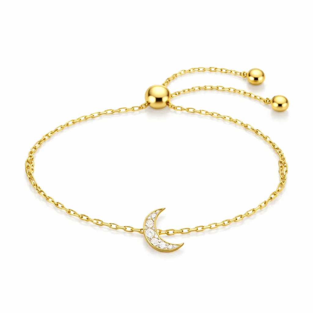Crystal Moon Adjustable Bracelet sold by Zulily