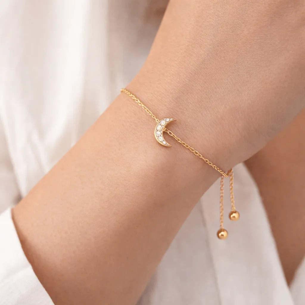 Crystal Moon Adjustable Bracelet sold by Zulily product image thumbnail 2