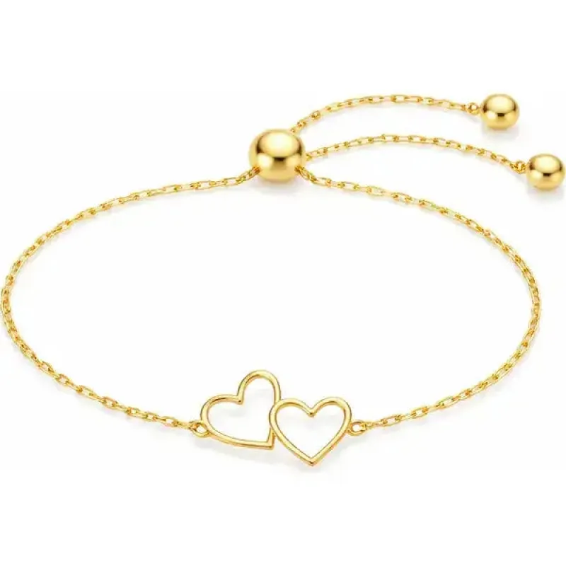 Double Heart Adjustable Bracelet made by Zulily