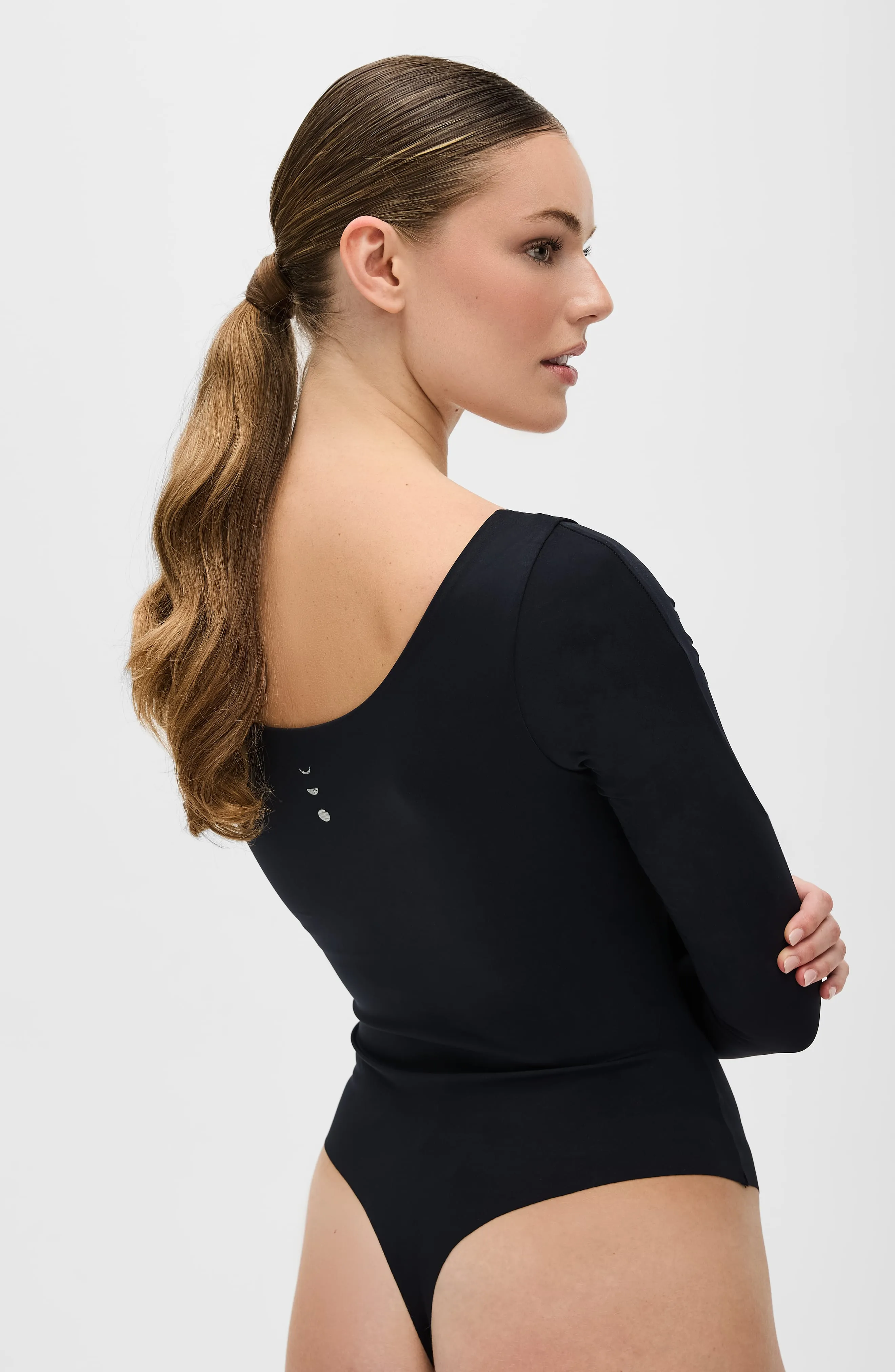 Iconic Compression Long Sleeve Bodysuit - Thong sold by Zulily product image thumbnail 2