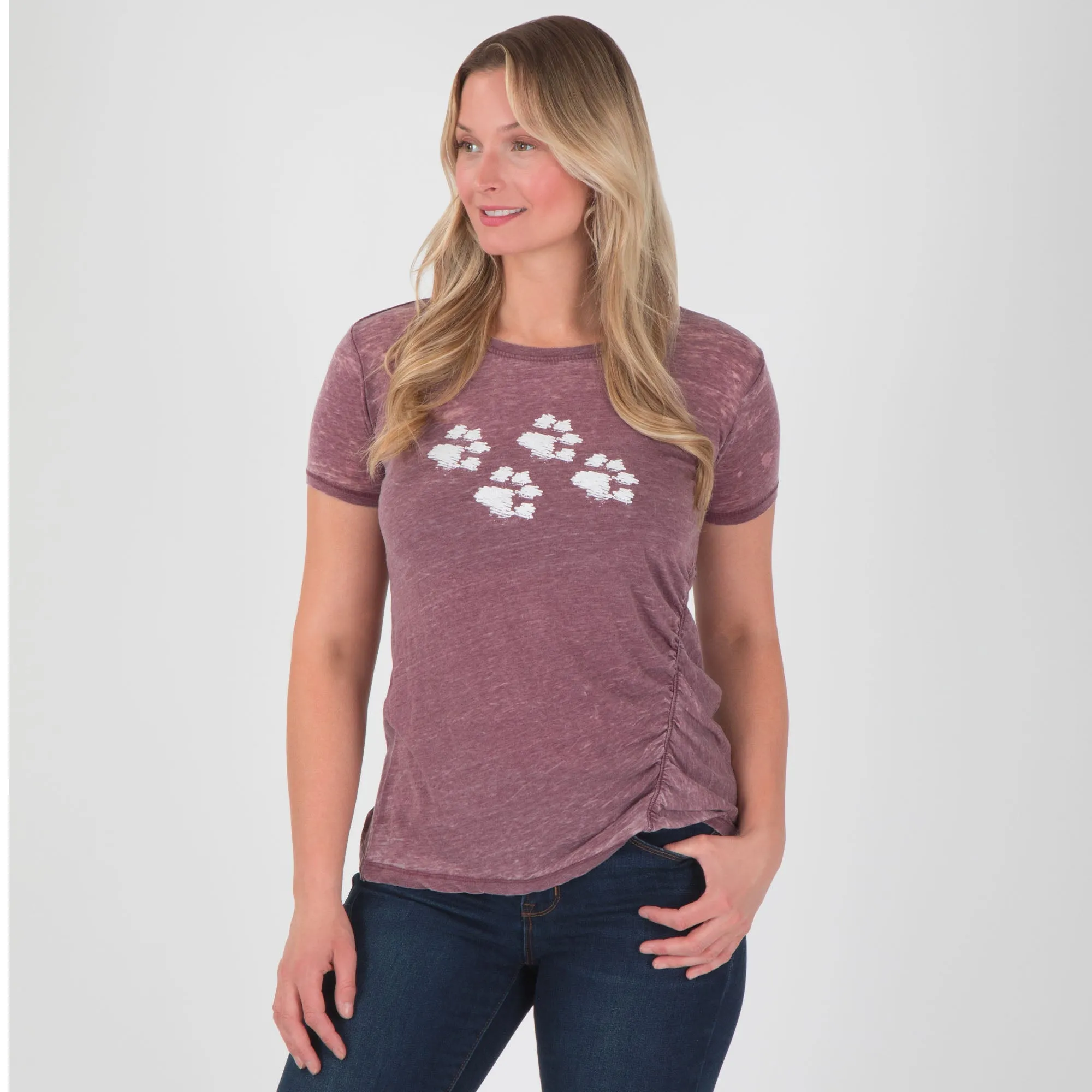 Walking Paws Ruched Short Sleeve Tee sold by Zulily product image thumbnail 5