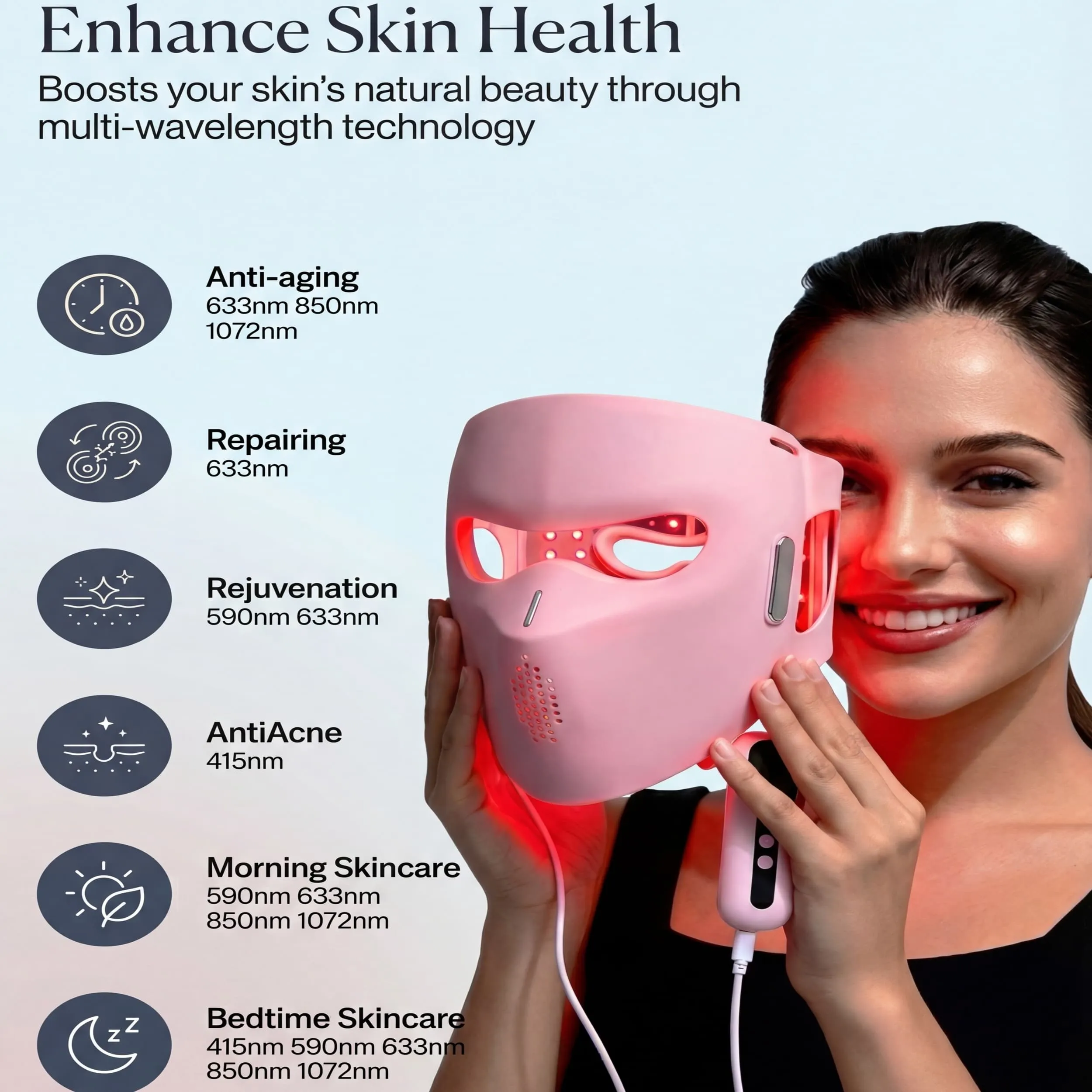 Lovery 4D Led Light Therapy Mask with Near-Infrared Light Anti Aging Skin Rejuvenation sold by Zulily product image thumbnail 2