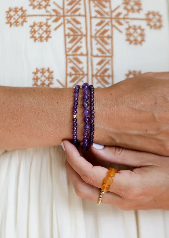 Polished Amethyst || Adult Bracelet made by Zulily