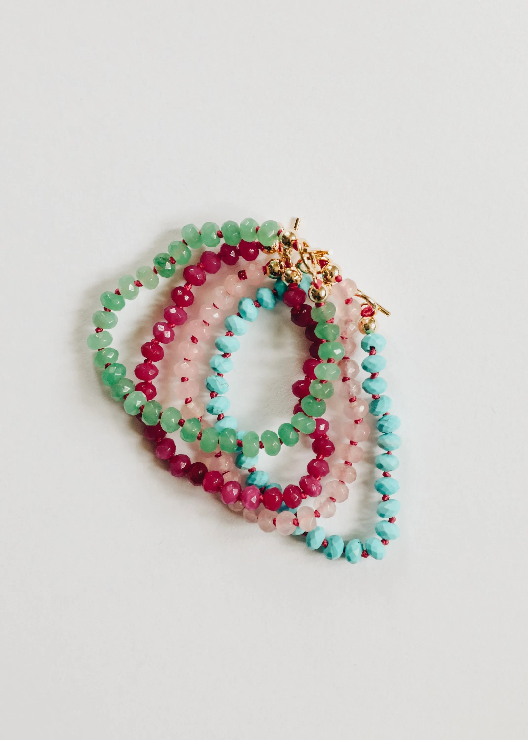 Natural Aventurine + 14k Gold Filled Toggle || Gemstone Bracelet or Anklet sold by Zulily product image thumbnail 4