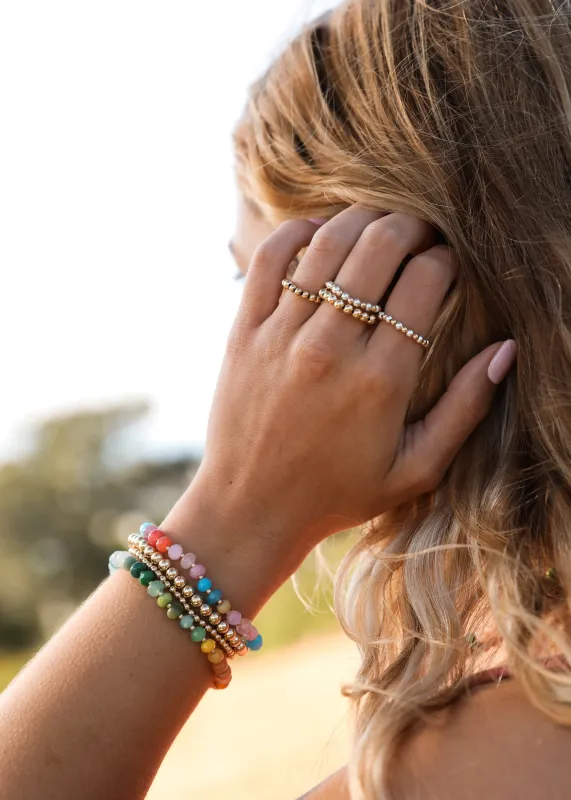 Natural Gemstone Bracelet + 14k Gold Filled Toggle : Key West made by Zulily