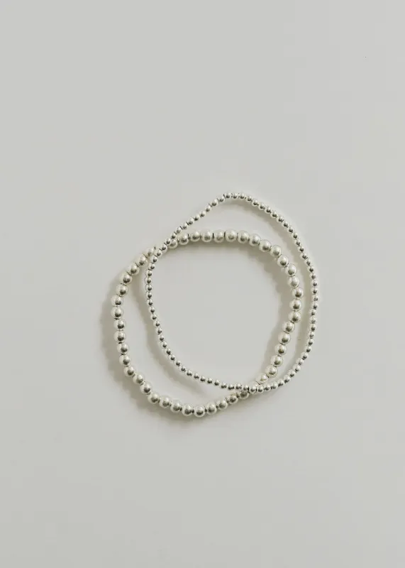 Sterling Silver || Beaded Stretch Anklet or Bracelet made by Zulily