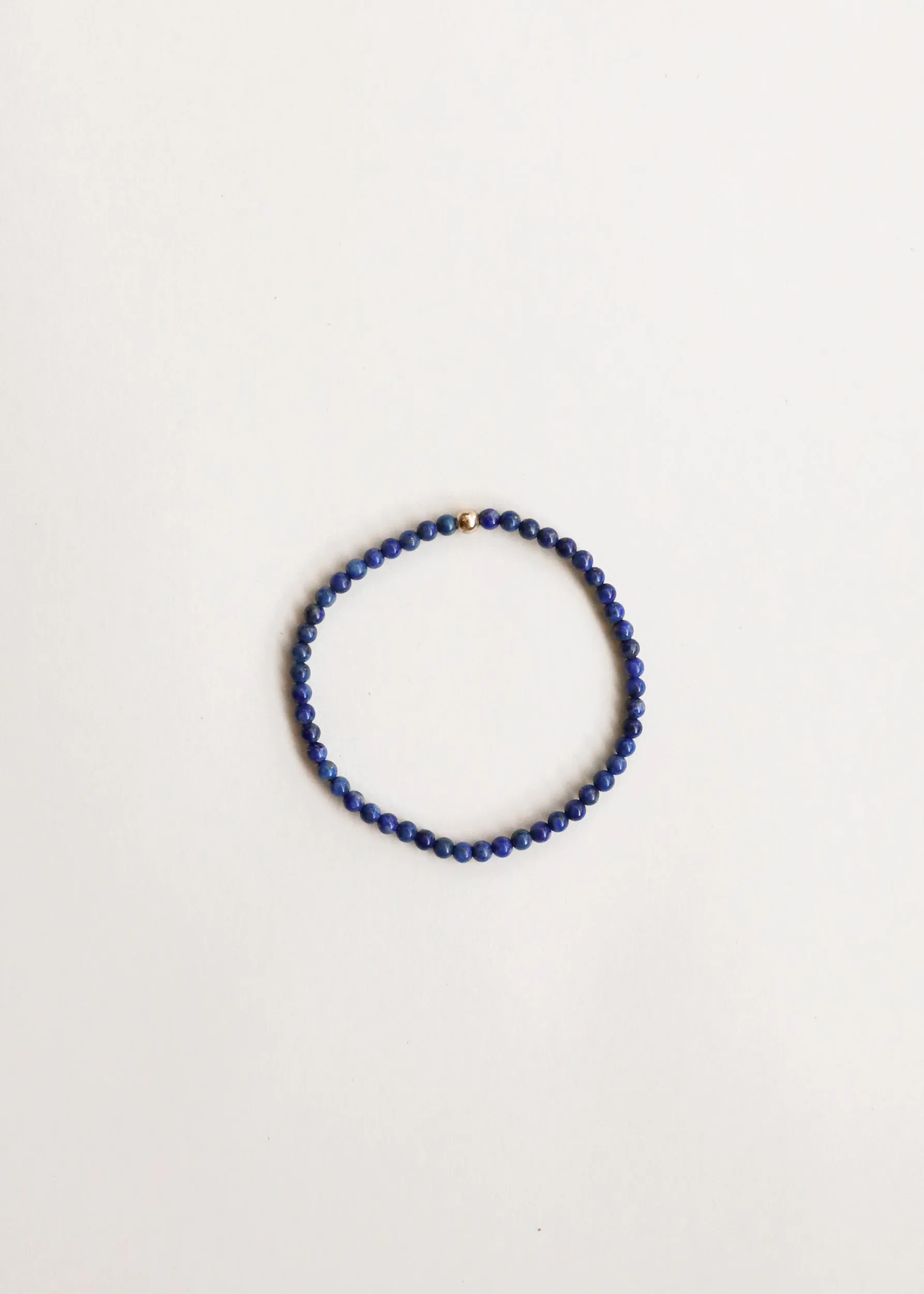 Lapis Lazuli + 14K Gold Filled Beaded Stretch Bracelet sold by Zulily product image thumbnail 2