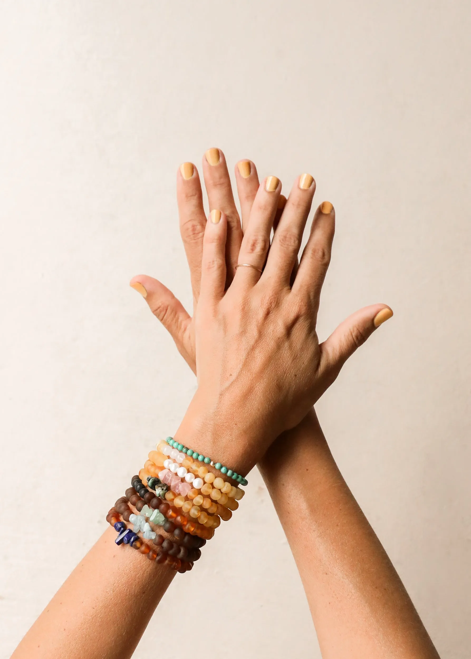 Lapis Lazuli + 14K Gold Filled Beaded Stretch Bracelet sold by Zulily product image thumbnail 4