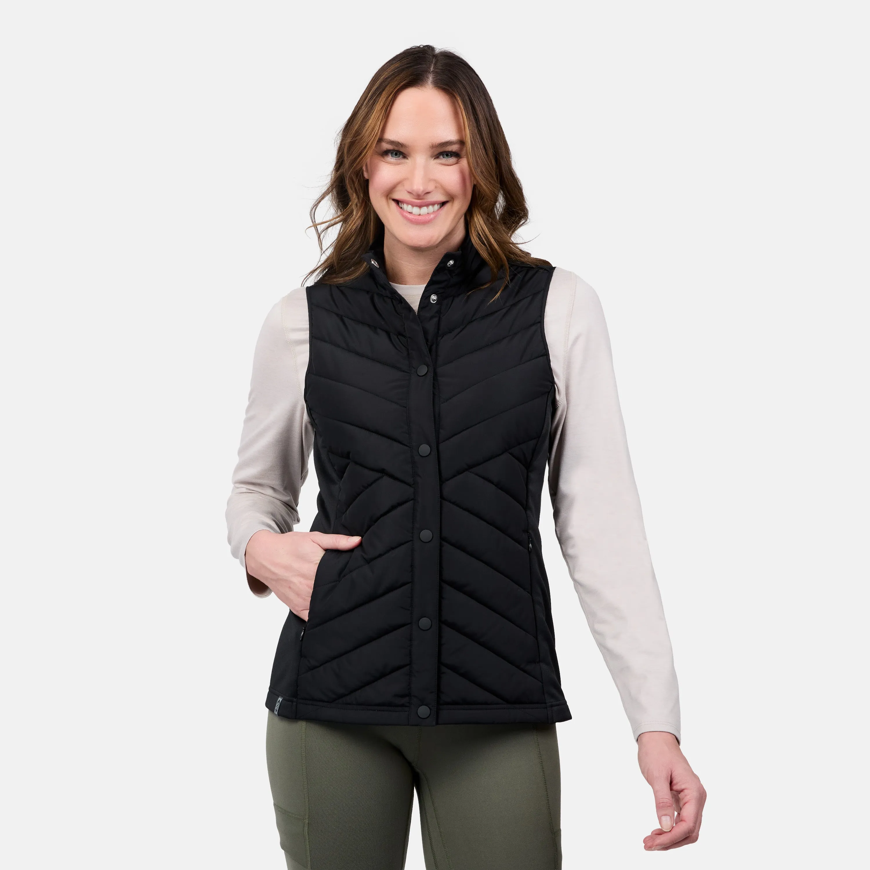 Women's Hybrid Button Front Vest sold by Zulily product image thumbnail 2