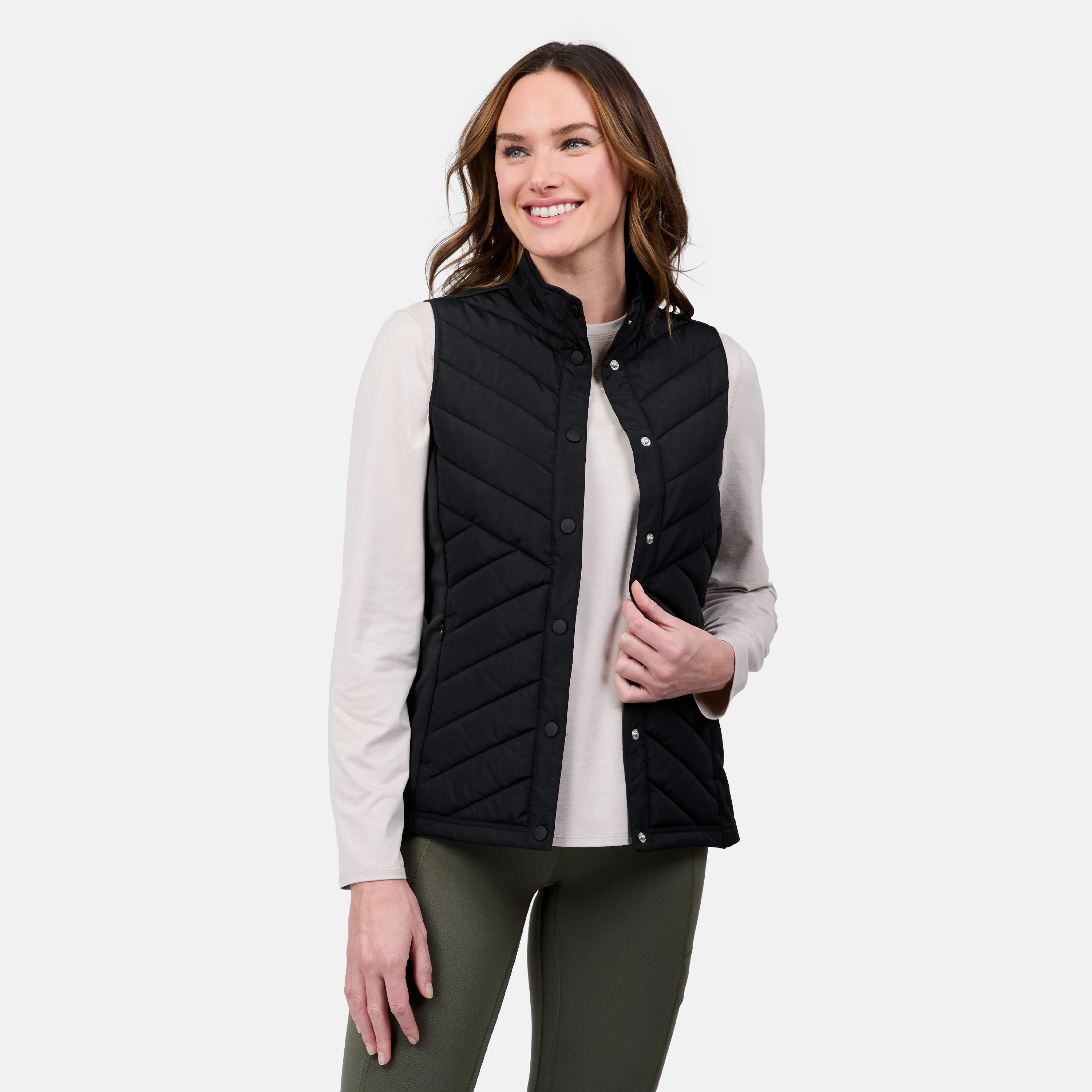Women's Hybrid Button Front Vest sold by Zulily product image thumbnail 3