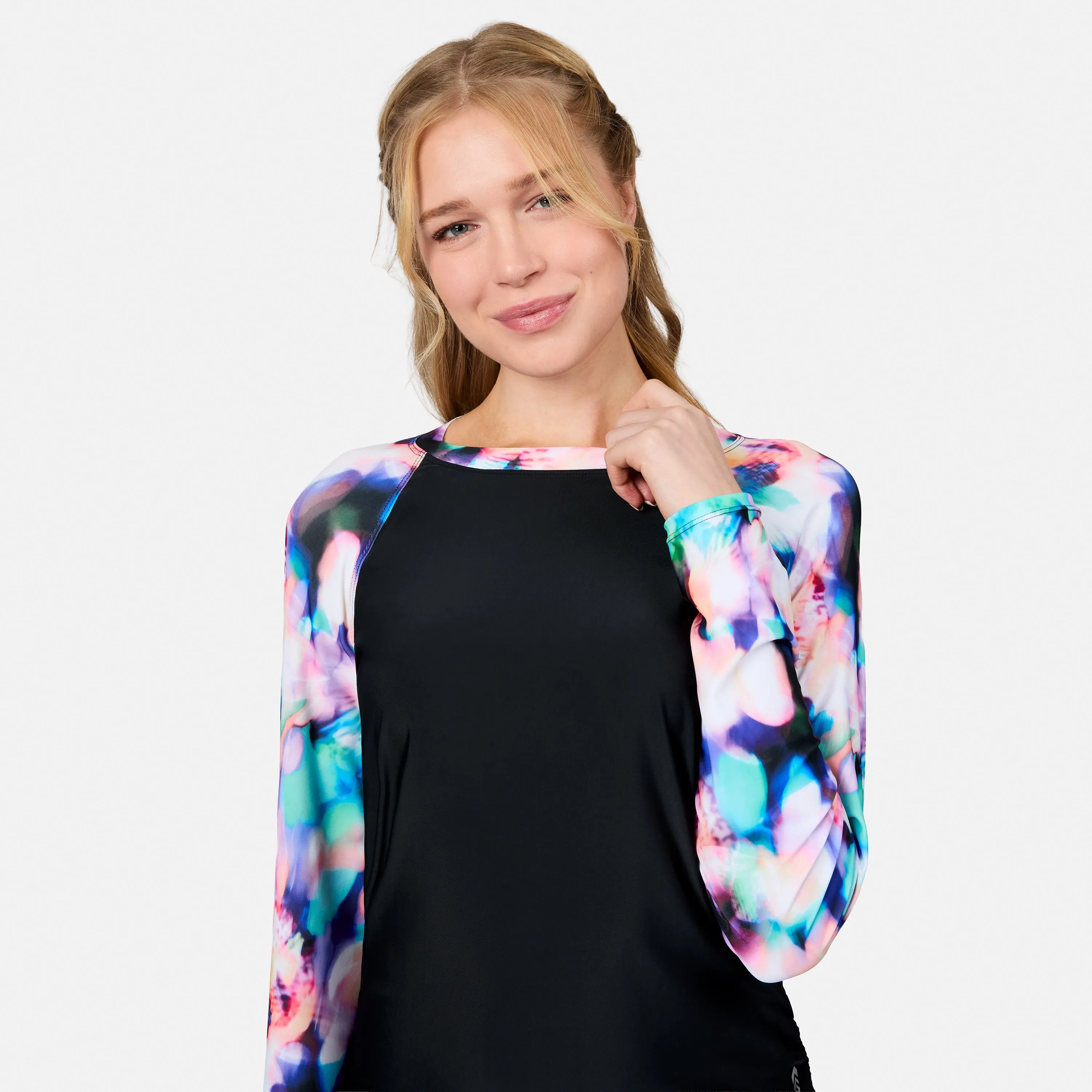 Women's Long Sleeve Swim Shirt with Built-in Bra sold by Zulily product image thumbnail 4