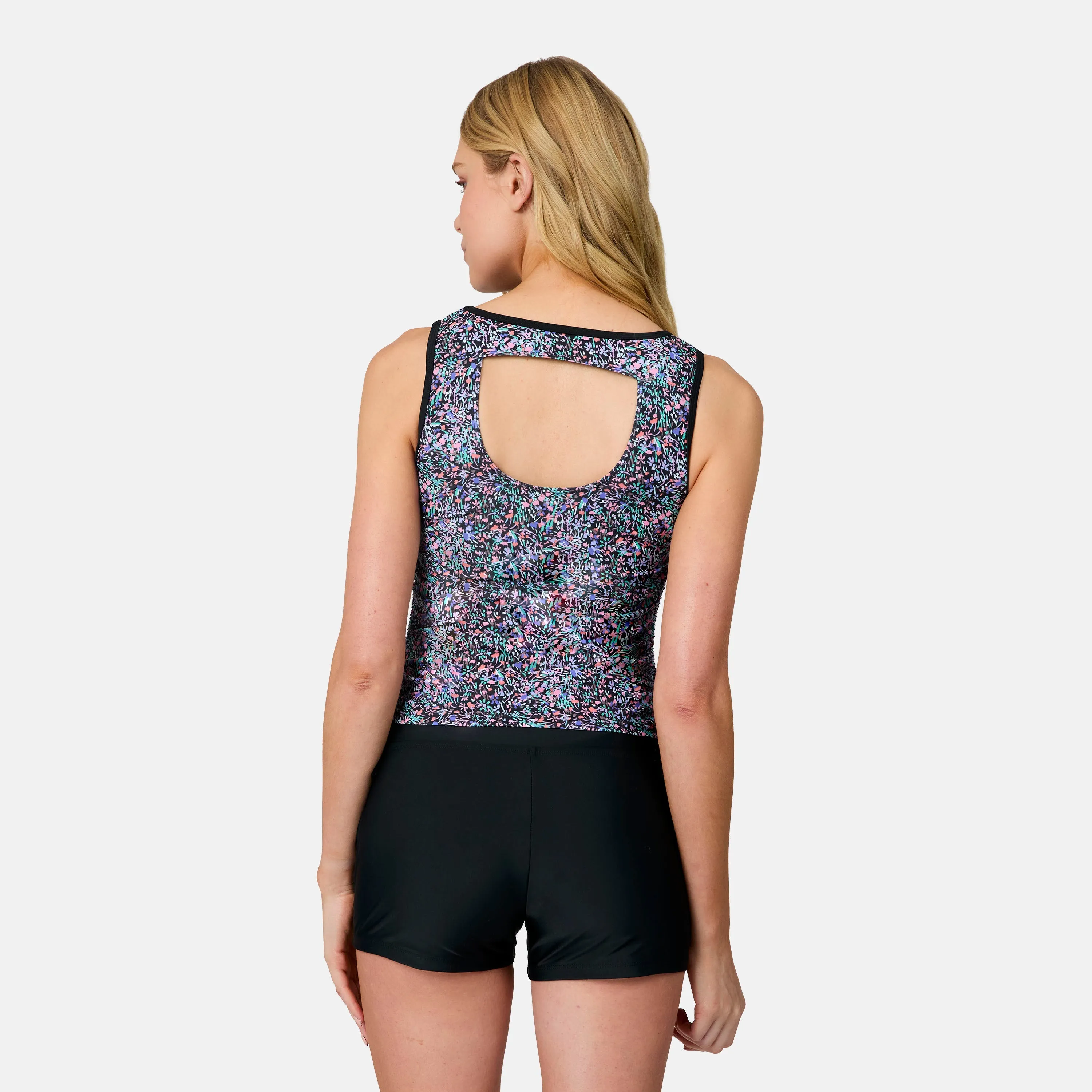 Women's Bursting Blooms Full Side Shirring Tankini Top sold by Zulily product image thumbnail 5
