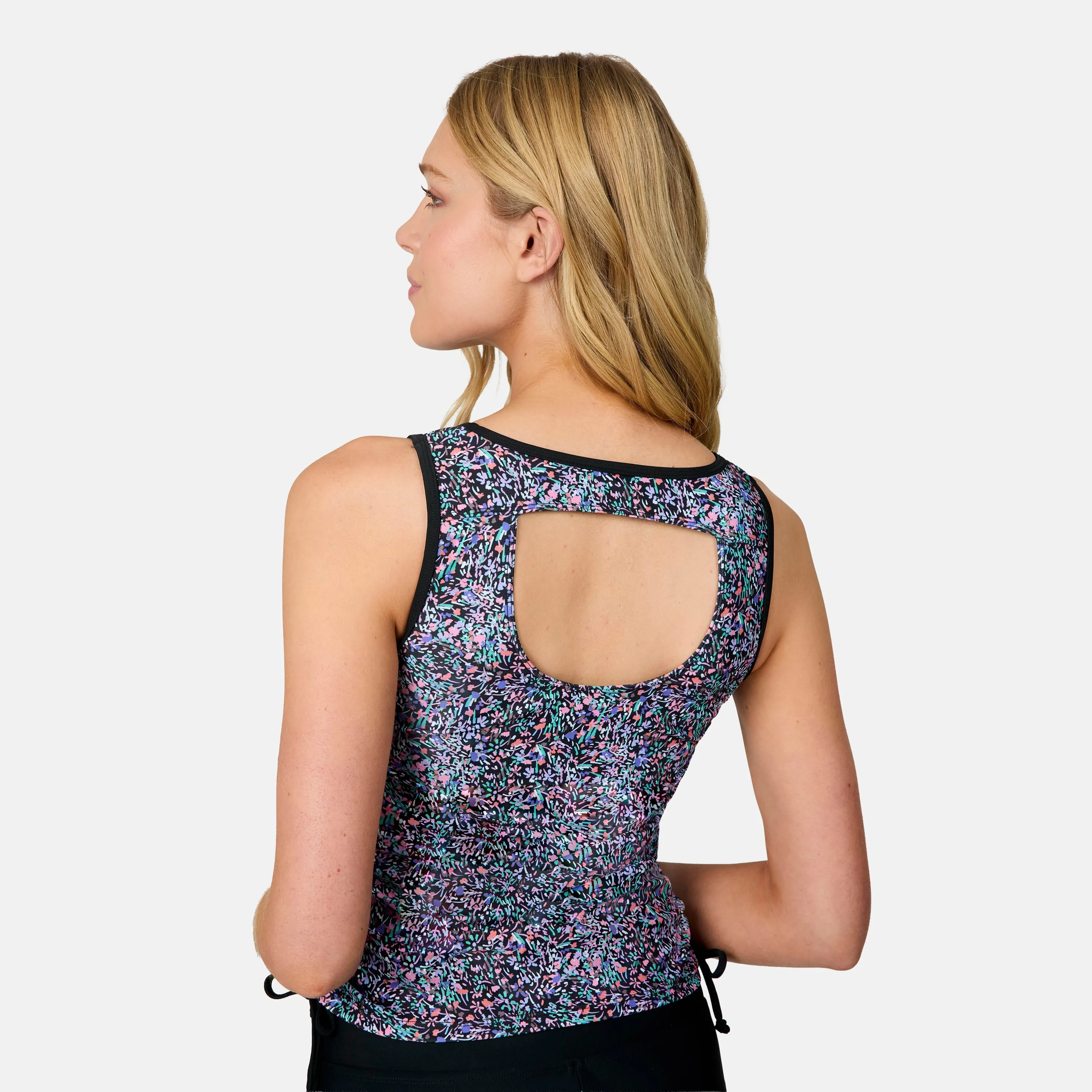 Women's Bursting Blooms Full Side Shirring Tankini Top sold by Zulily product image thumbnail 2