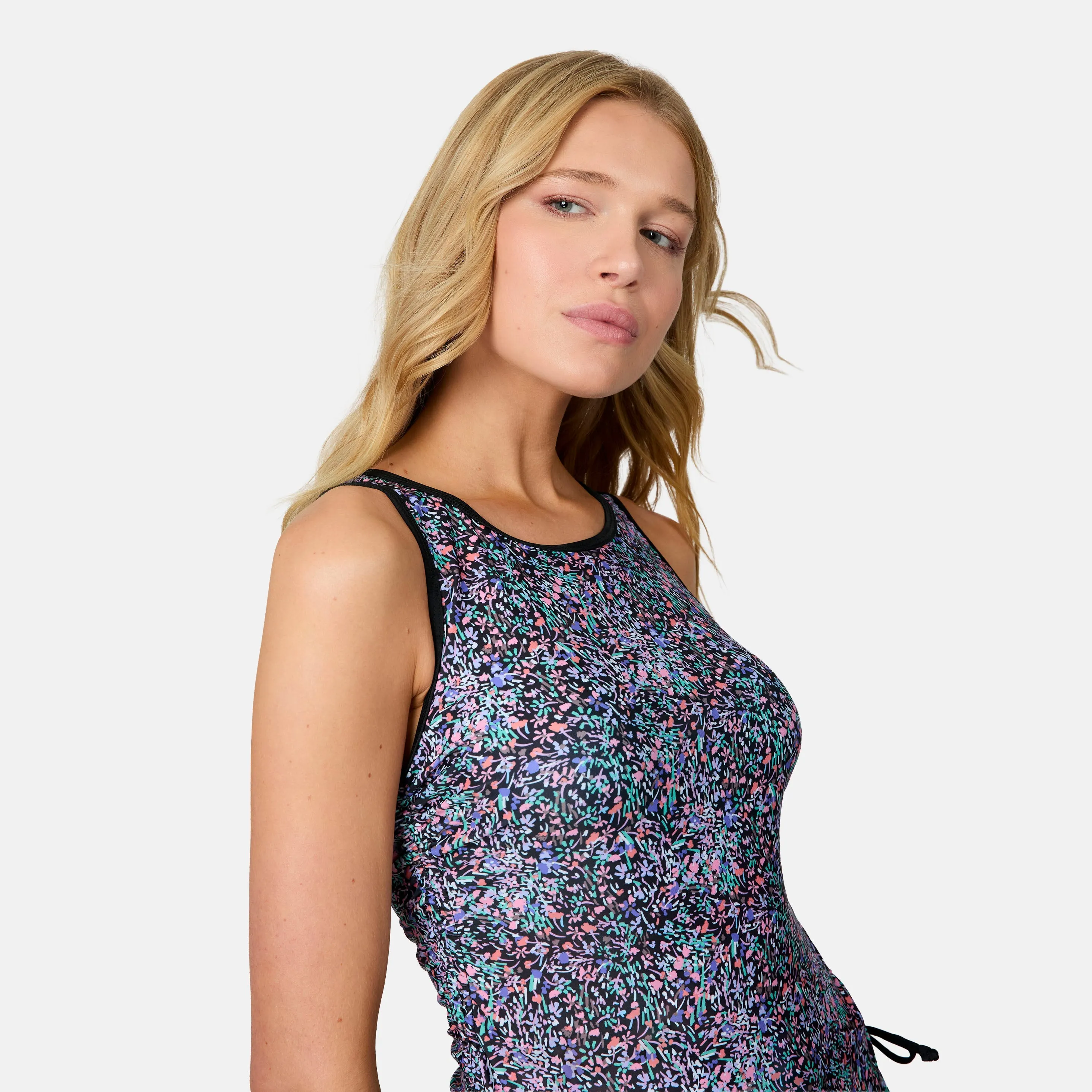 Women's Bursting Blooms Full Side Shirring Tankini Top sold by Zulily product image thumbnail 4