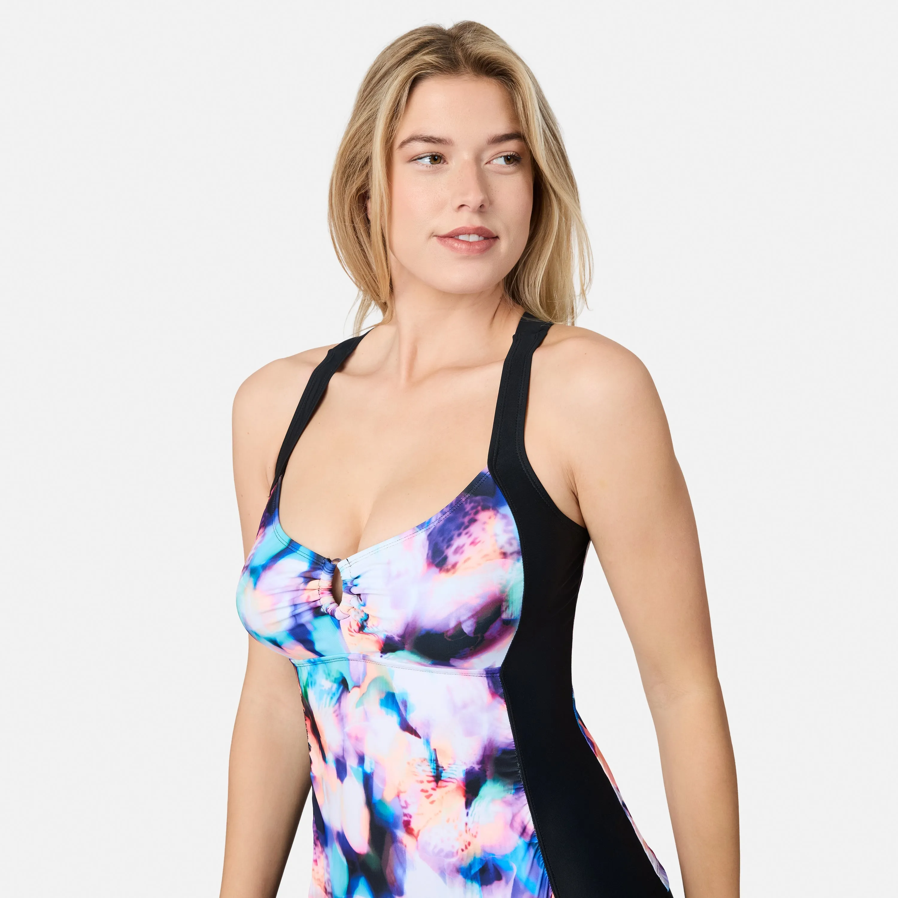 Women's Prism Floral Shirred Front Tankini Top sold by Zulily product image thumbnail 4