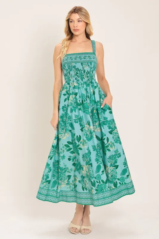 Mint Paradiso Woven Midi Dress made by Flying Tomato