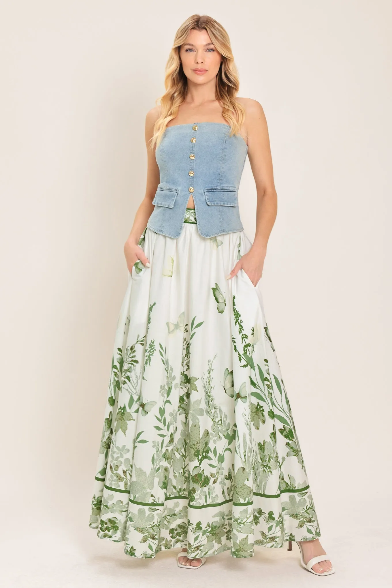 Greenhouse Romance Woven Maxi Skirt sold by Zulily product image thumbnail 2