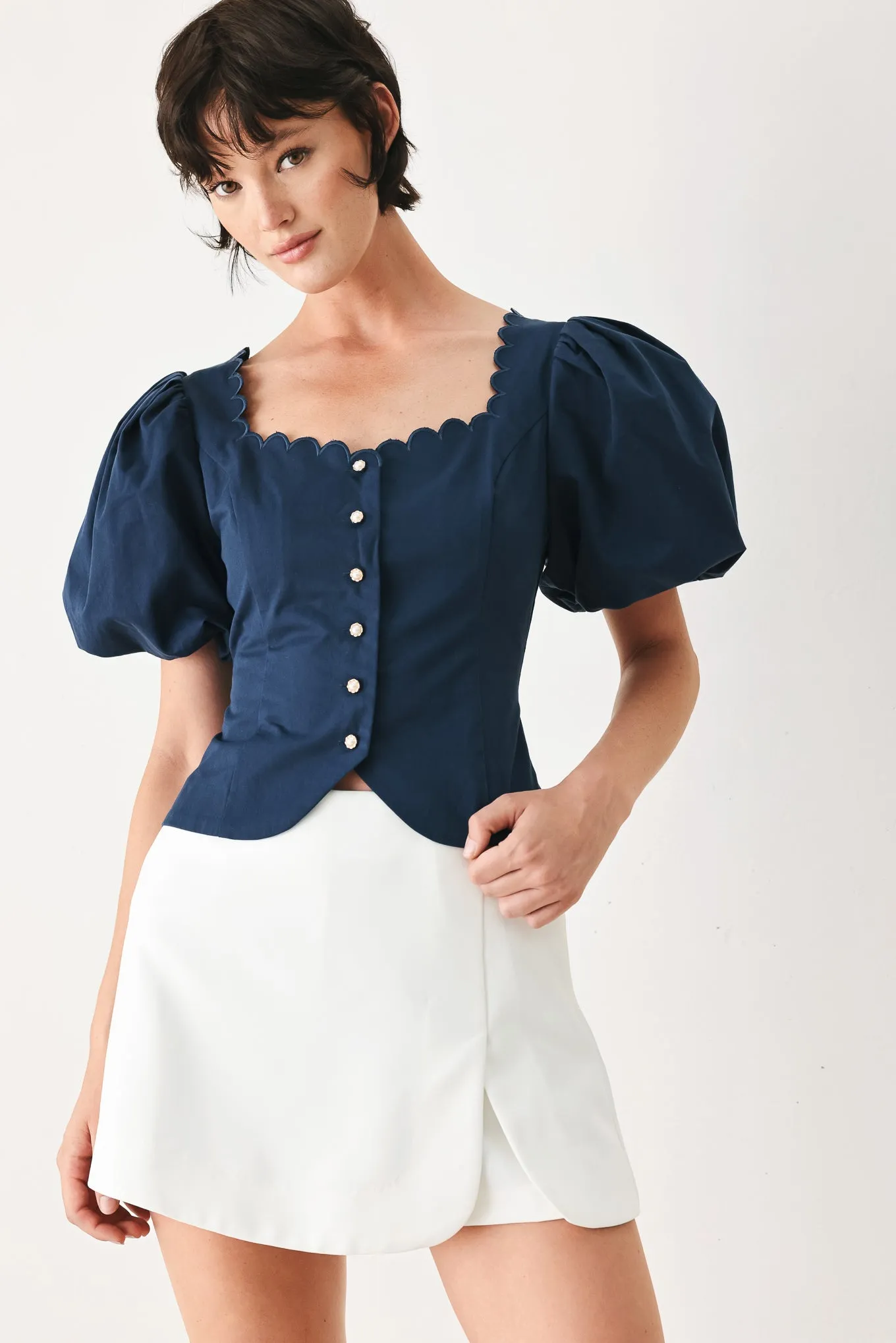 Never Ordinary White Woven Top sold by Zulily