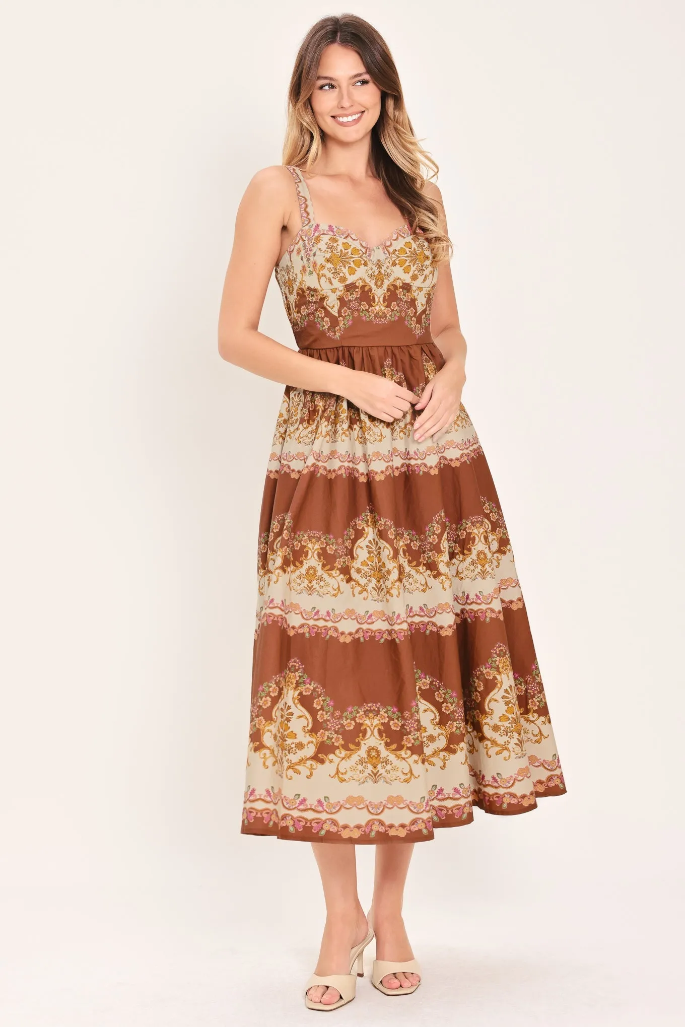 Toffee Treasure Woven Midi Dress sold by Zulily product image thumbnail 4