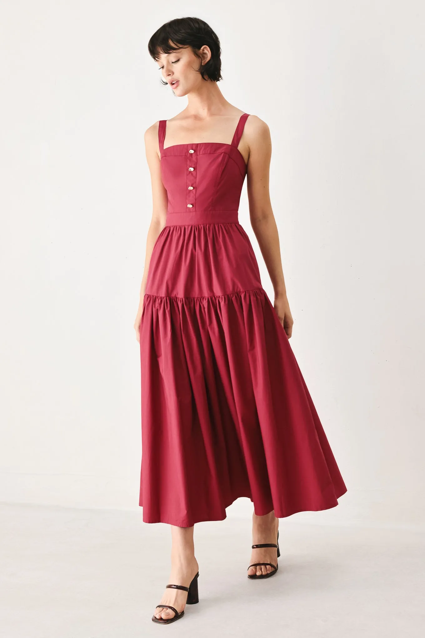 Berry Romance Woven Midi Dress sold by Zulily product image thumbnail 5