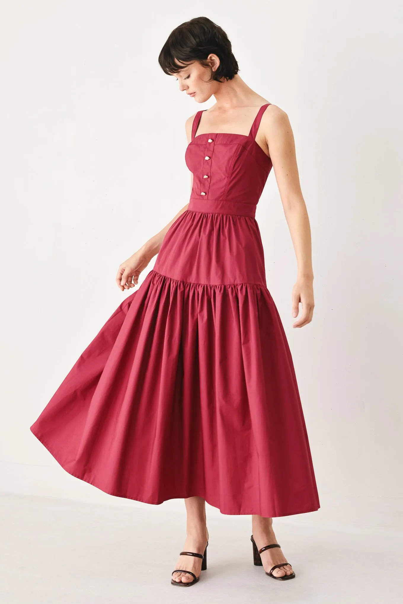 Berry Romance Woven Midi Dress sold by Zulily product image thumbnail 3