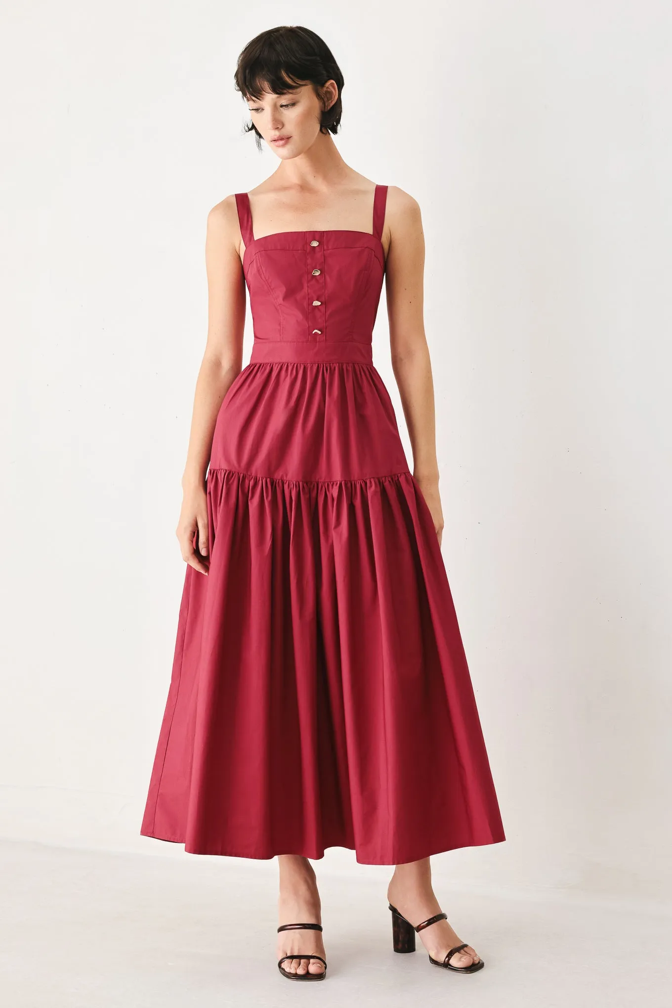 Berry Romance Woven Midi Dress sold by Zulily