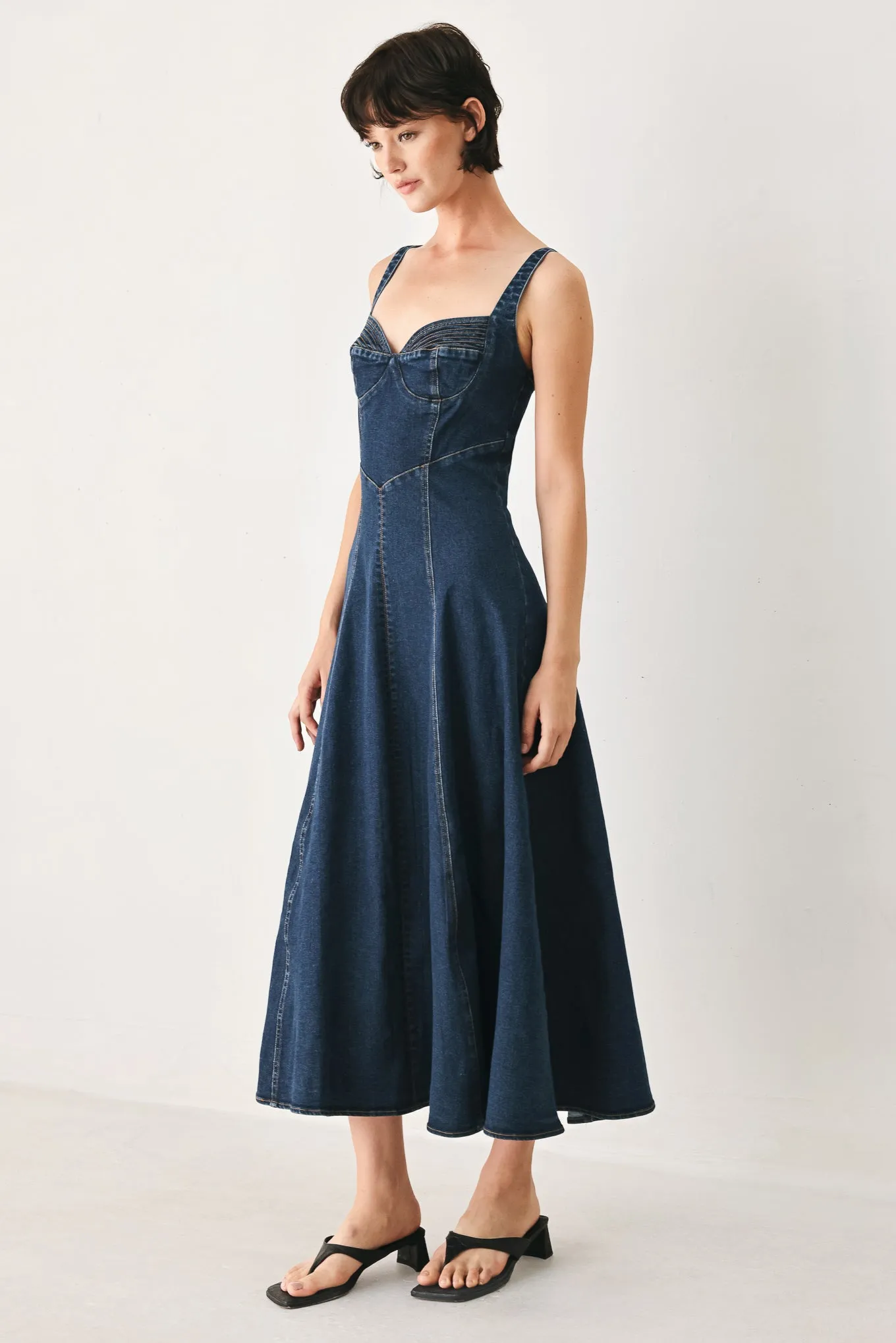 Western Charm Denim Midi Dress sold by Zulily product image thumbnail 5