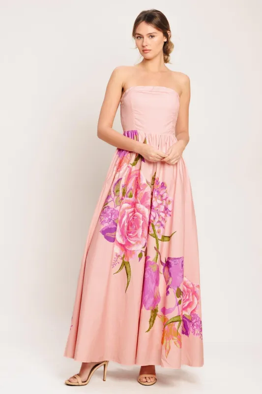 Rose Serenade Woven Maxi Dress made by Flying Tomato