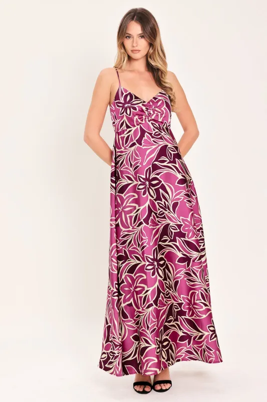 Island Orchid Woven Maxi Dress made by Flying Tomato
