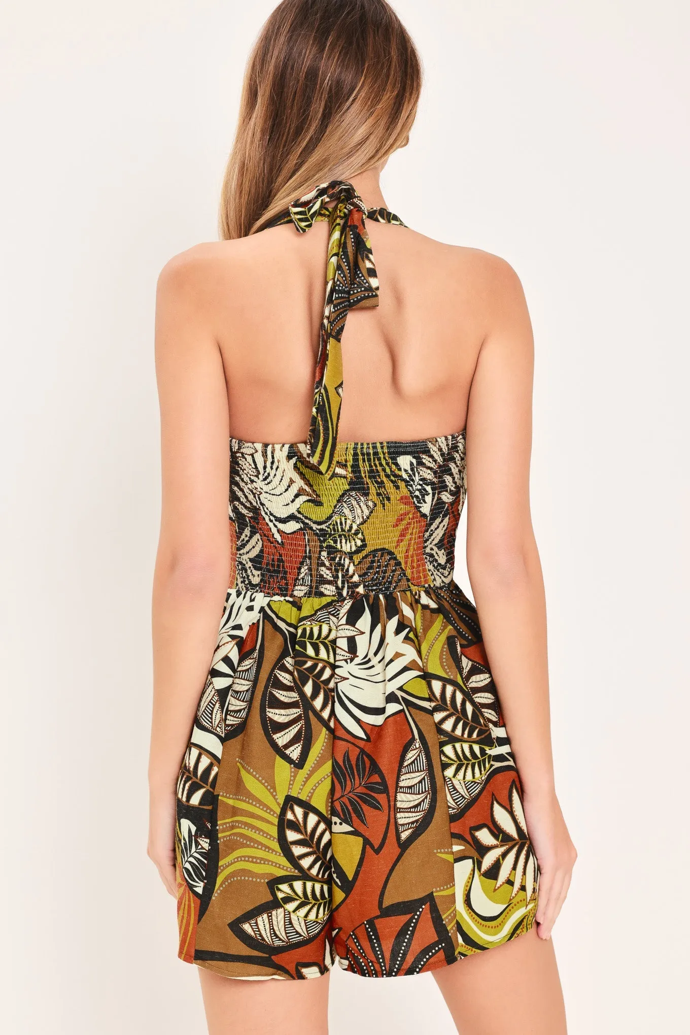 Palm Market Woven Romper sold by Zulily product image thumbnail 2