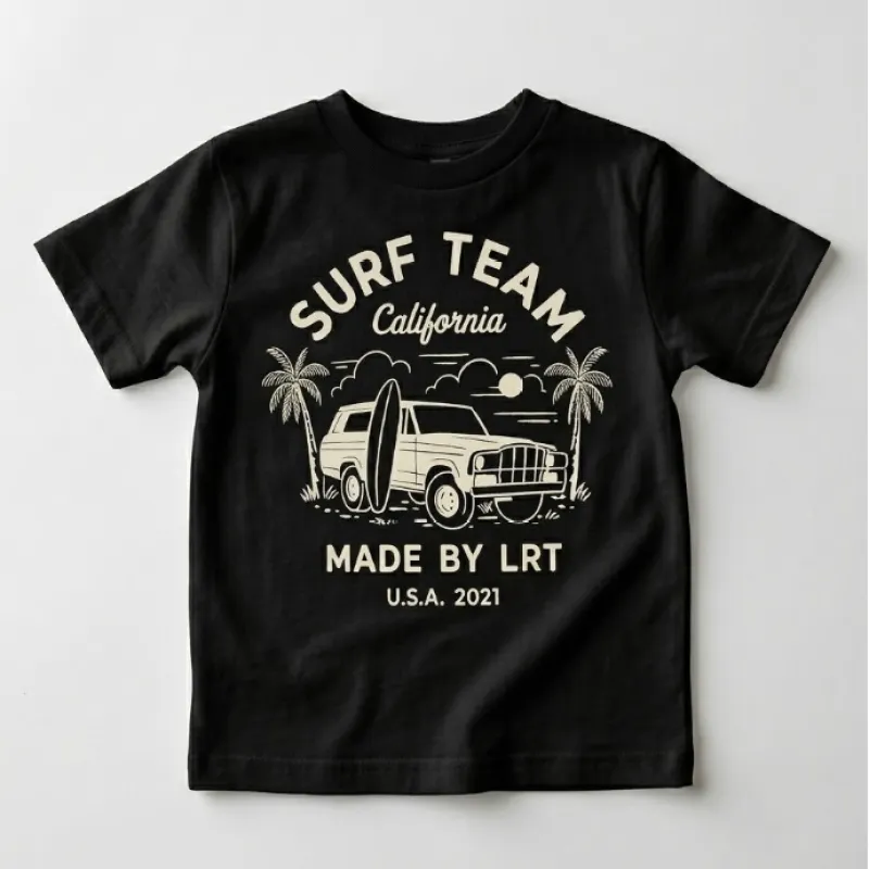The Surf Team Tee - Black made by Zulily