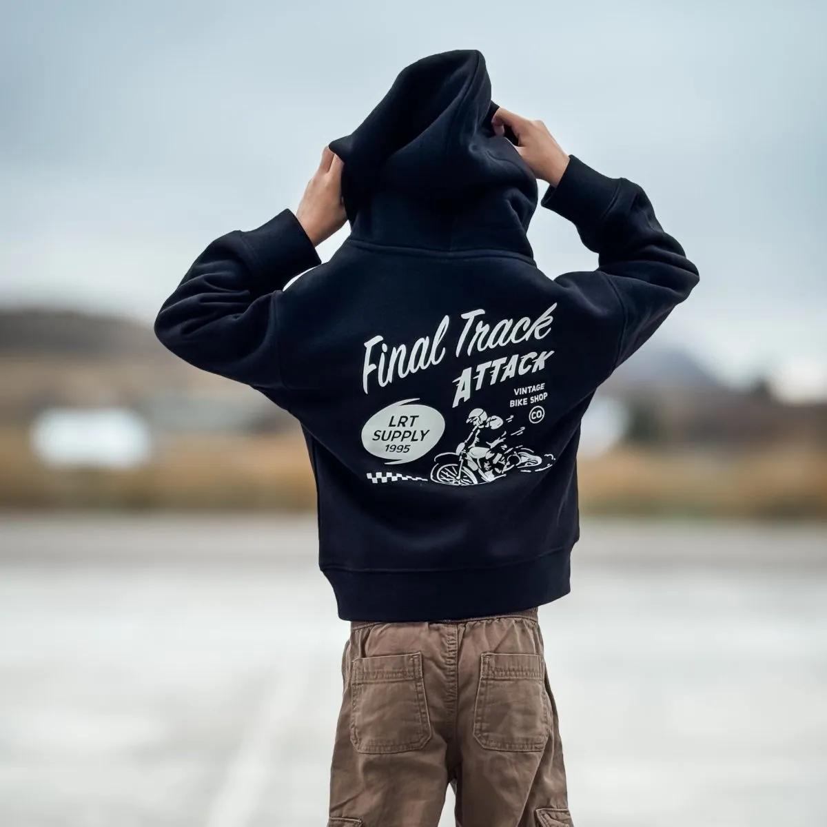 The Final Track Attack Hoodie - Recycled Black sold by Zulily