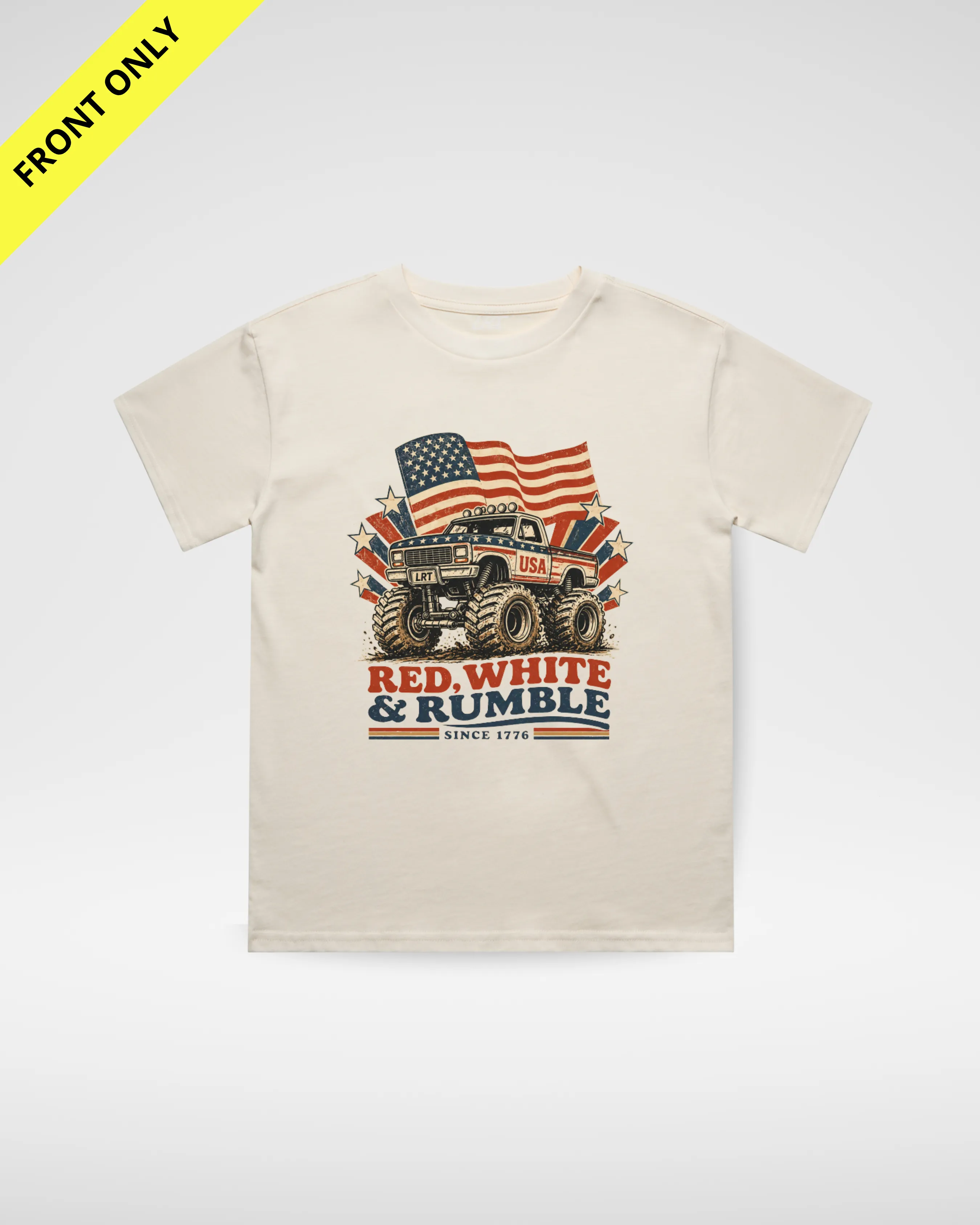 Red White and Rumble Tee - Vintage Cream sold by Zulily product image thumbnail 5