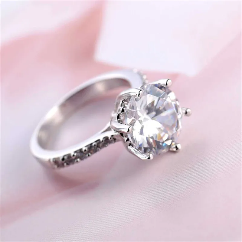 Crystal & Cubic Zirconia Pavé Round-Cut Ring made by Zulily
