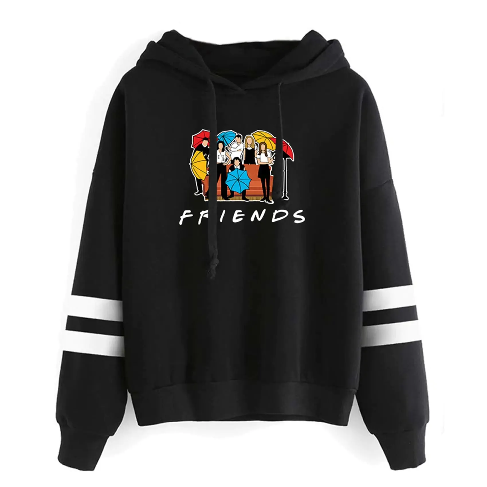 Aganmi Fashion Friend Sweatshirt Hoodie Women Graphic Hoodies Pullover Funny Hooded Sweater Tops Clothes (Black L) sold by Zulily product image thumbnail 2
