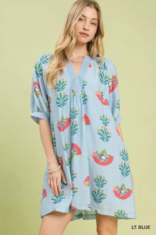 Umgee Abstract Print Mini Dress made by Zulily